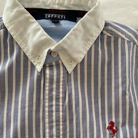 Boys Ferrari button down long sleeve shirt - Picture 6 of 7